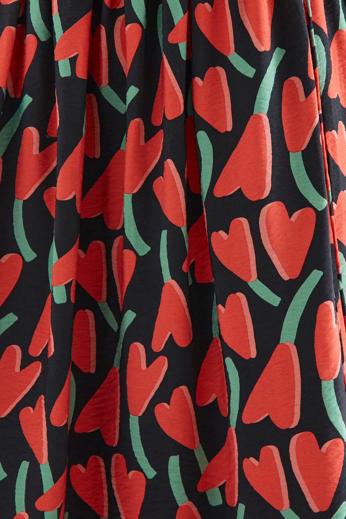 Cyclamen print midi skirt