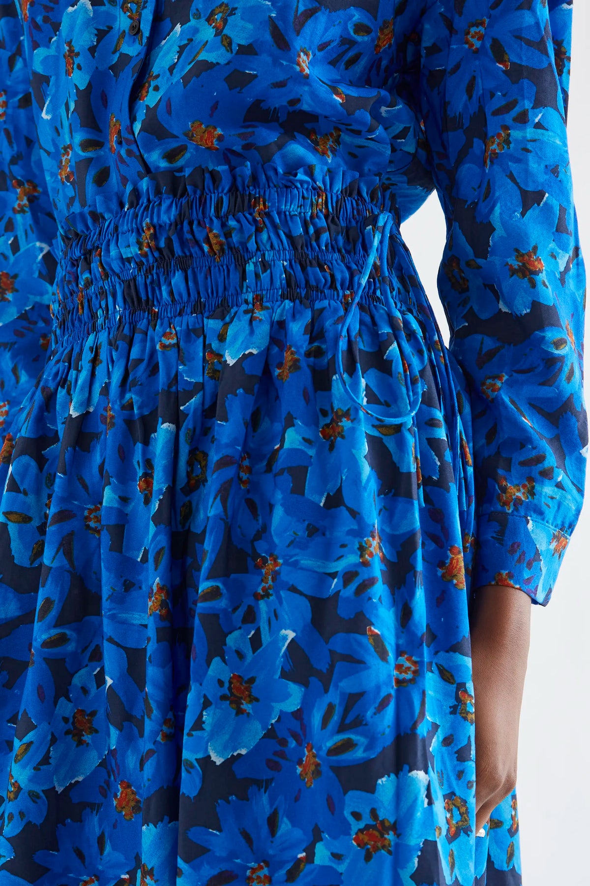Clematis print midi skirt