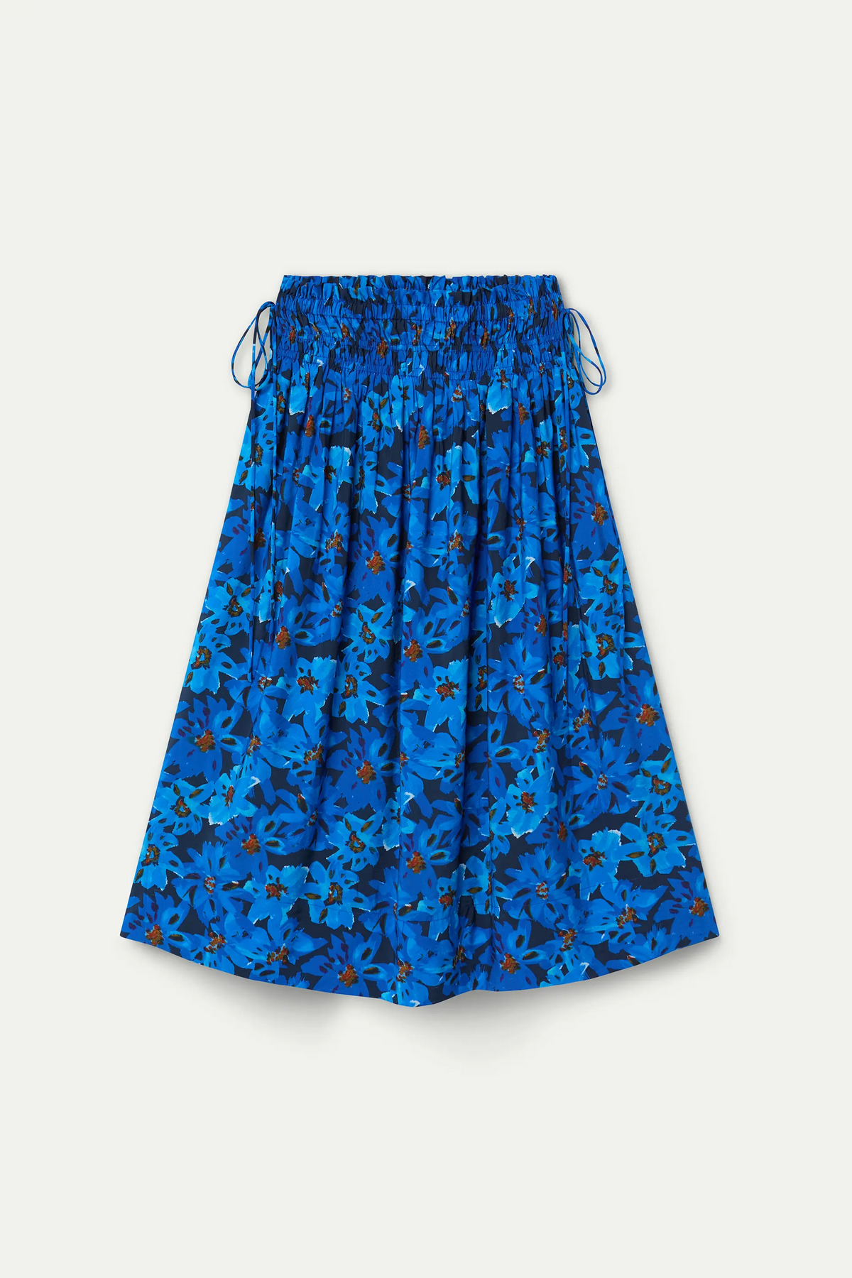 Clematis print midi skirt