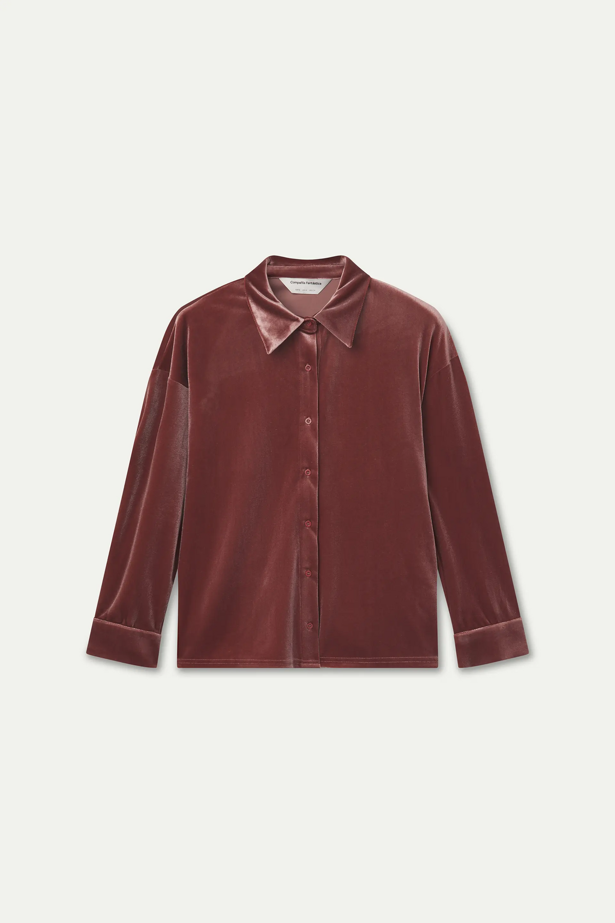 Camicia di velluto rosa