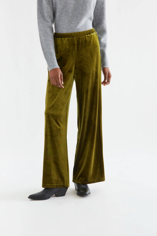 Pantalón de terciopelo verde oliva