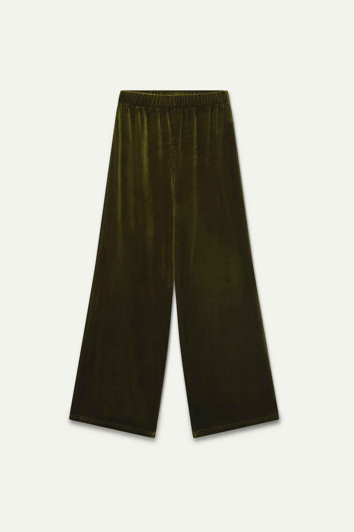 Olive green velvet trousers
