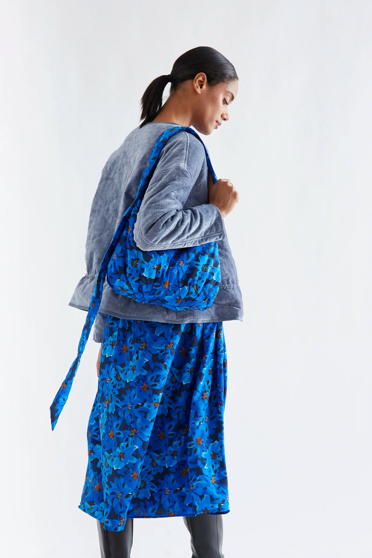 Bolso de hombro con estampado Clematis