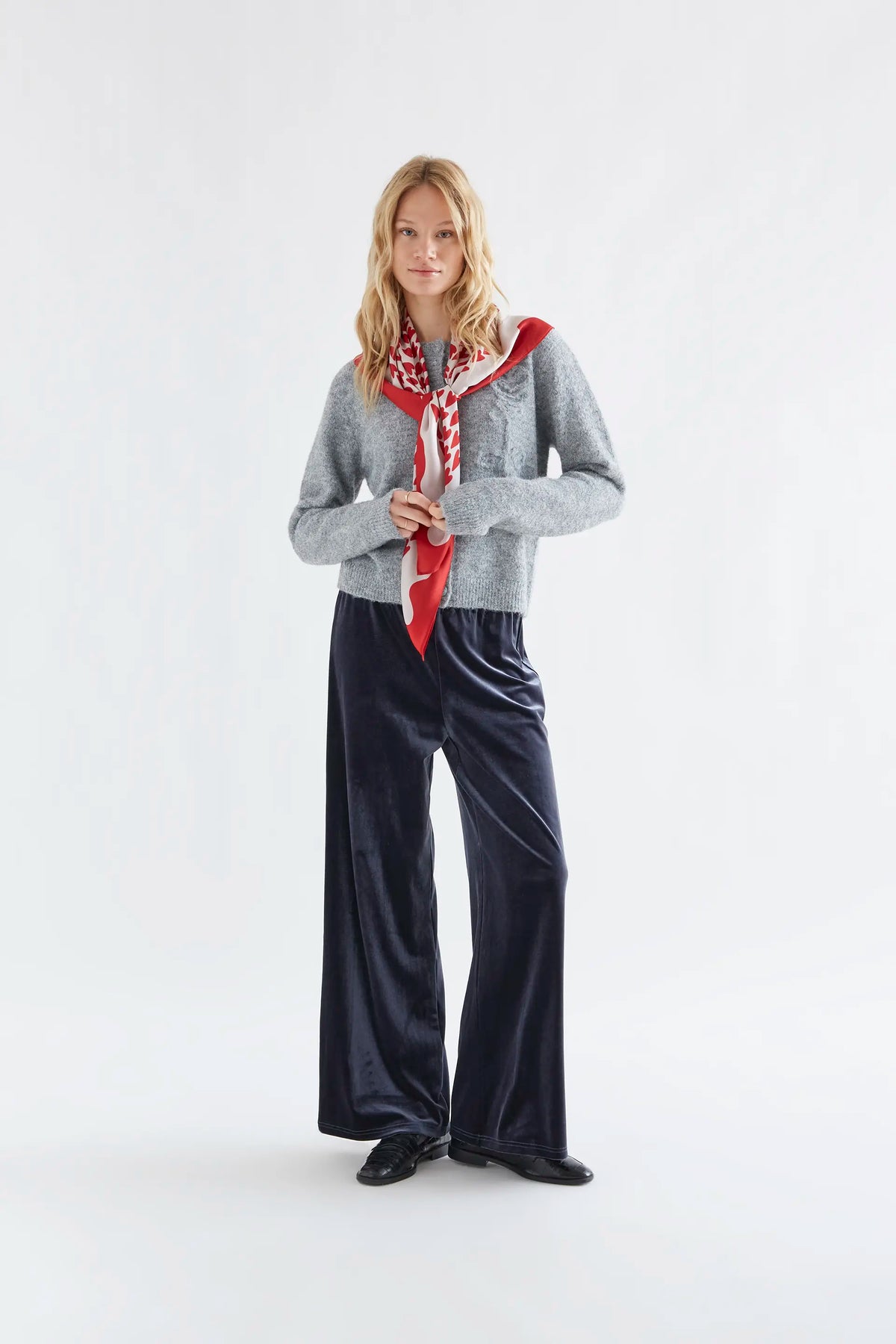 Pantalón de terciopelo azul