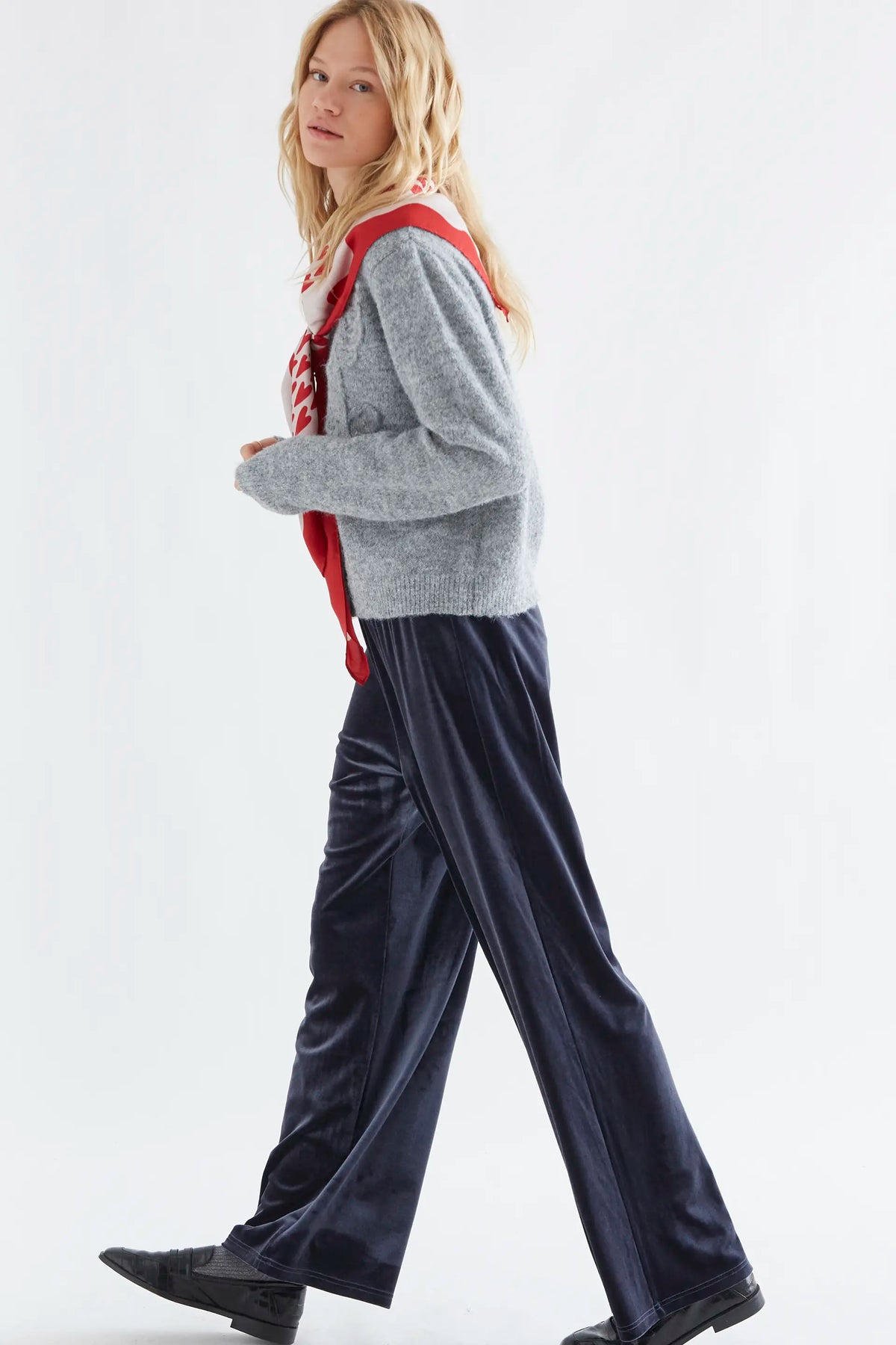 Pantalón de terciopelo azul