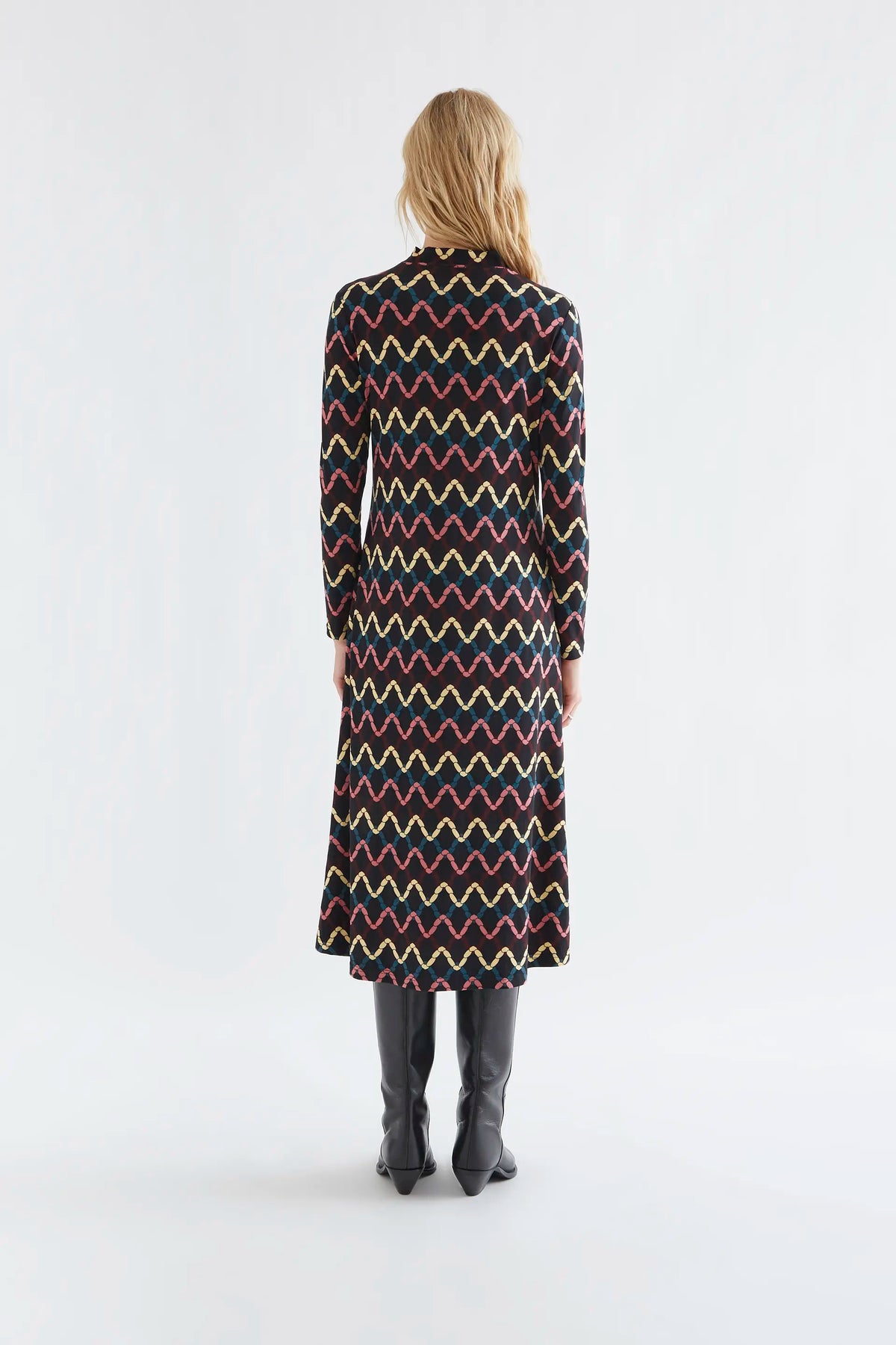 Skein print midi dress