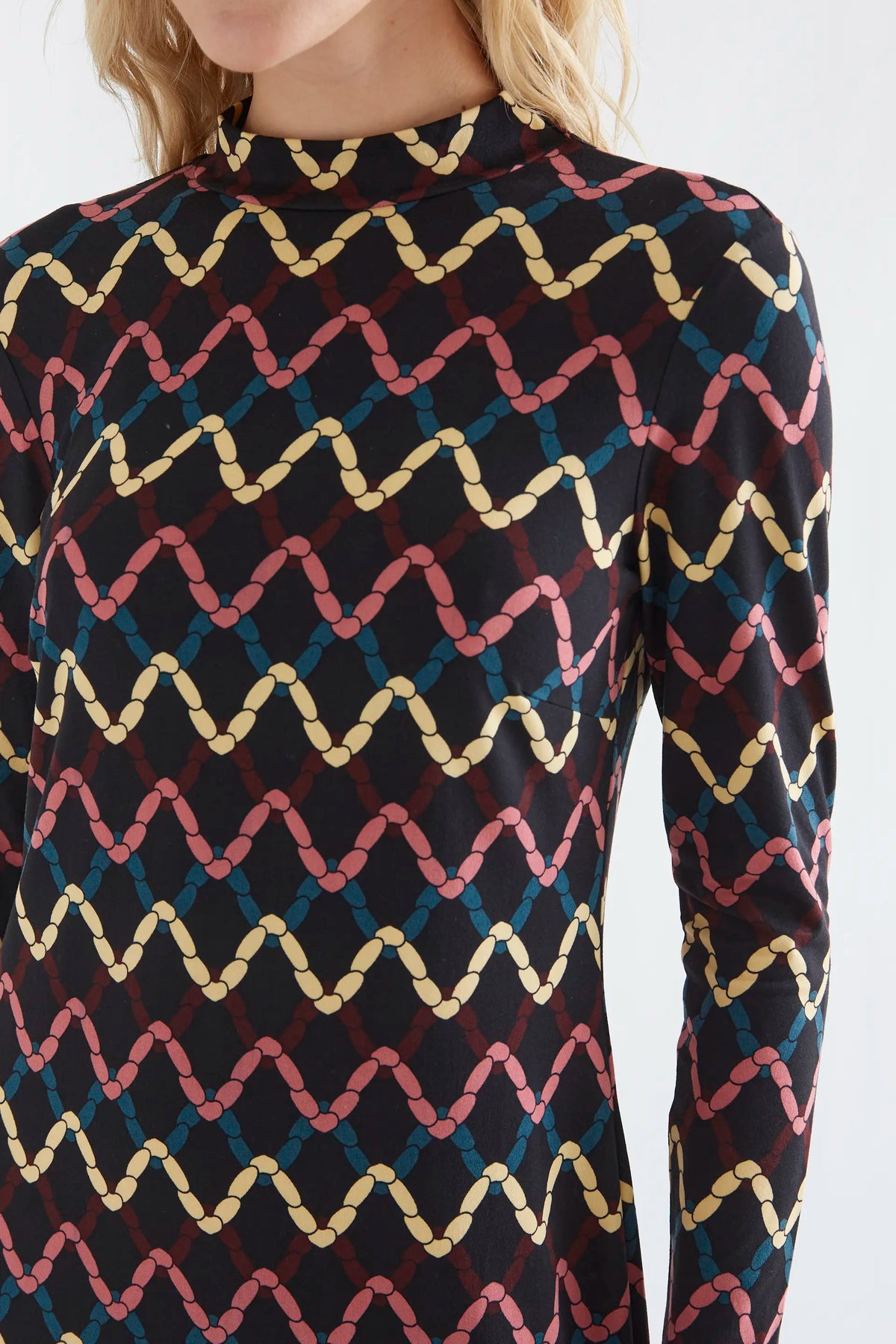 Skein print midi dress