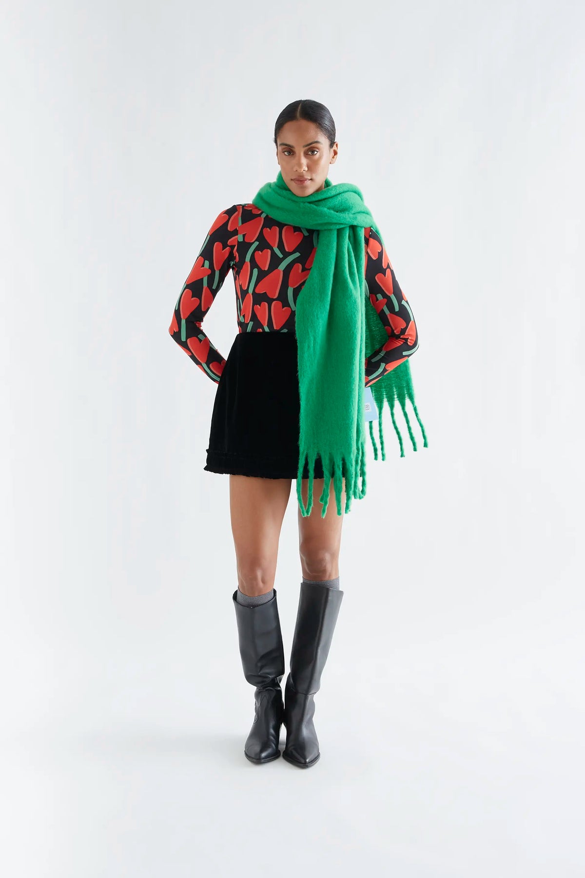 Cyclamen print t-shirt