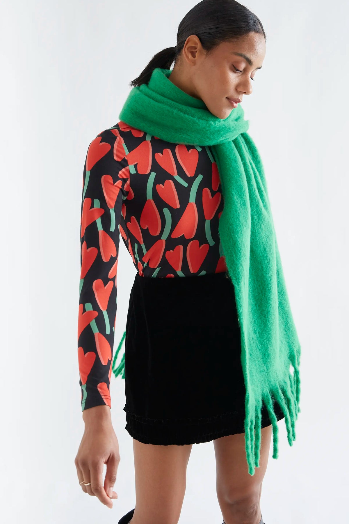 Cyclamen print t-shirt
