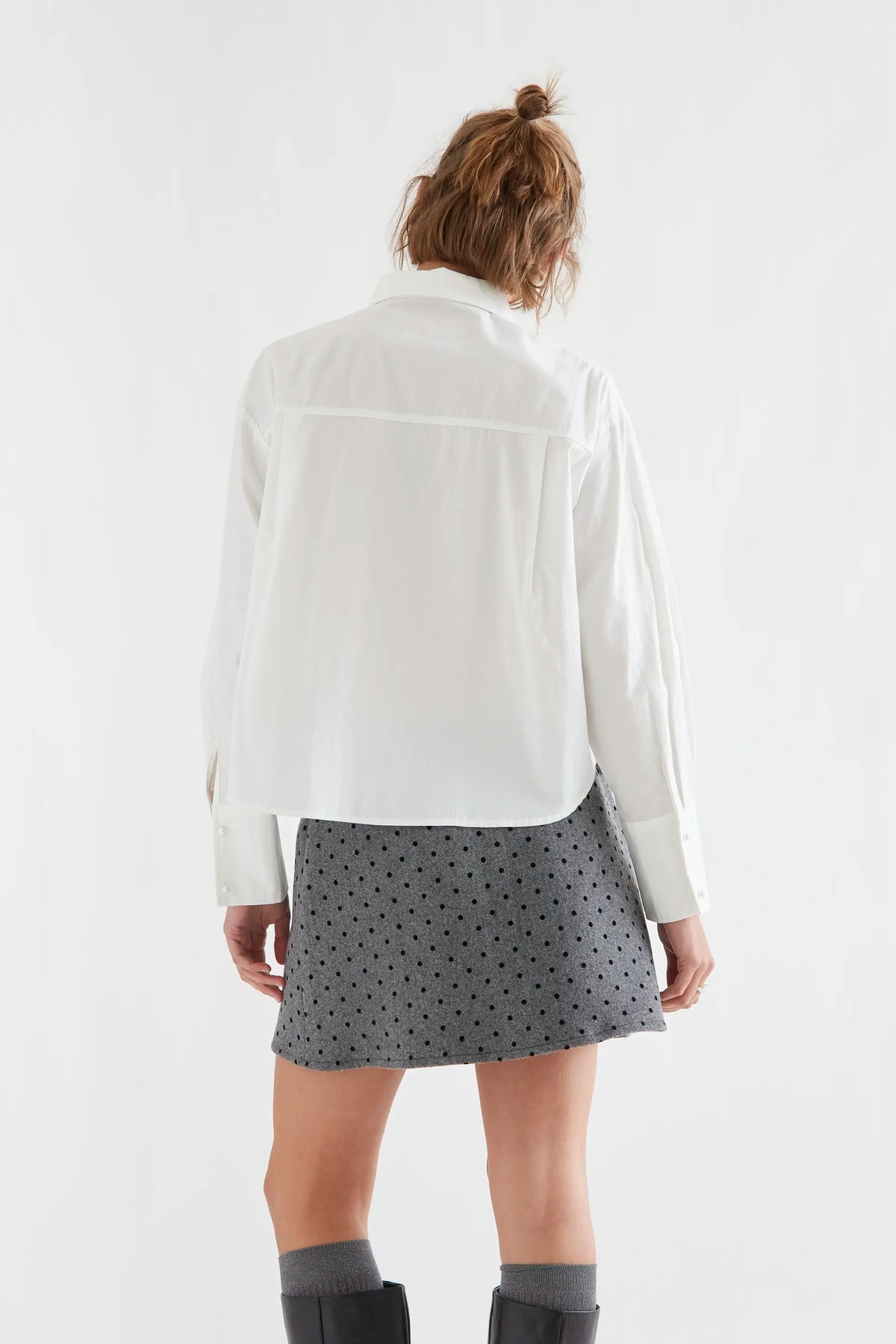 100% cotton white striped shirt