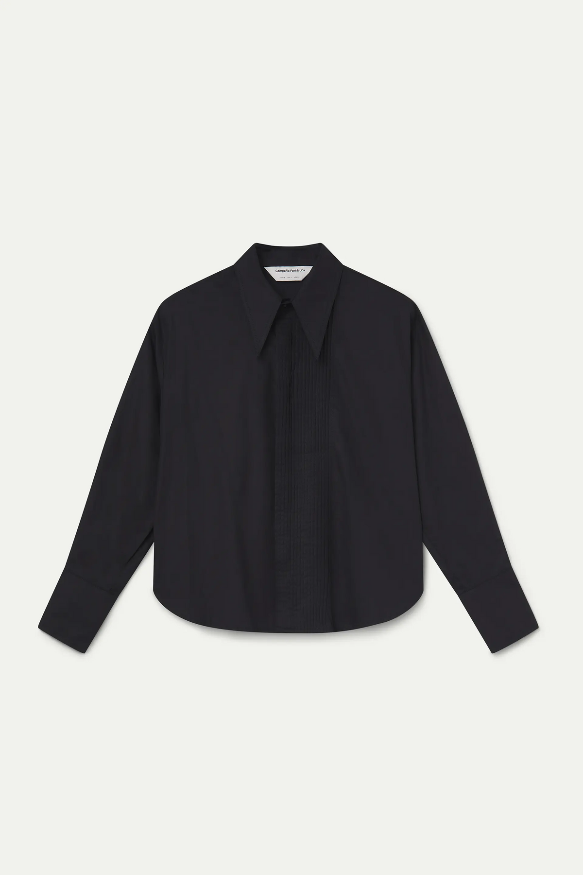 100% black cotton striped shirt