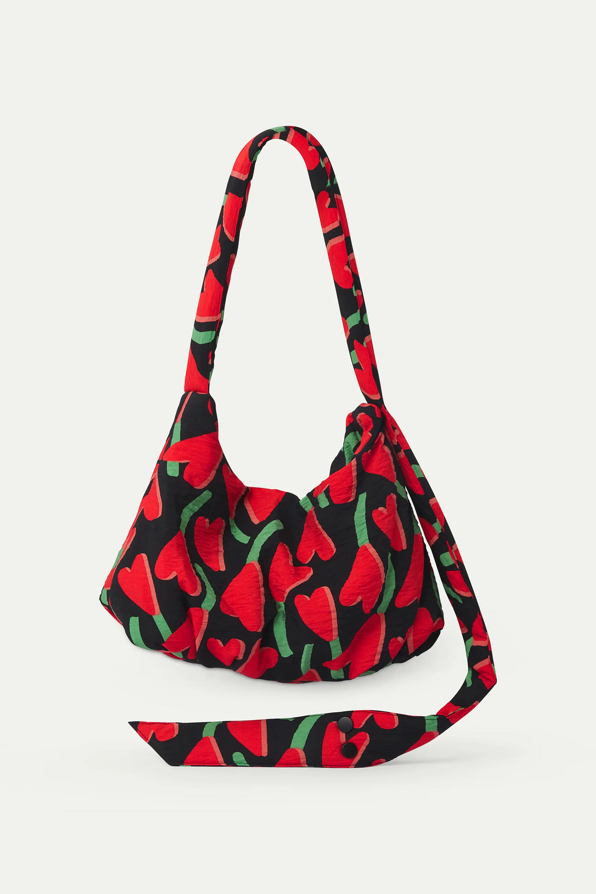 Cyclamen print shoulder bag