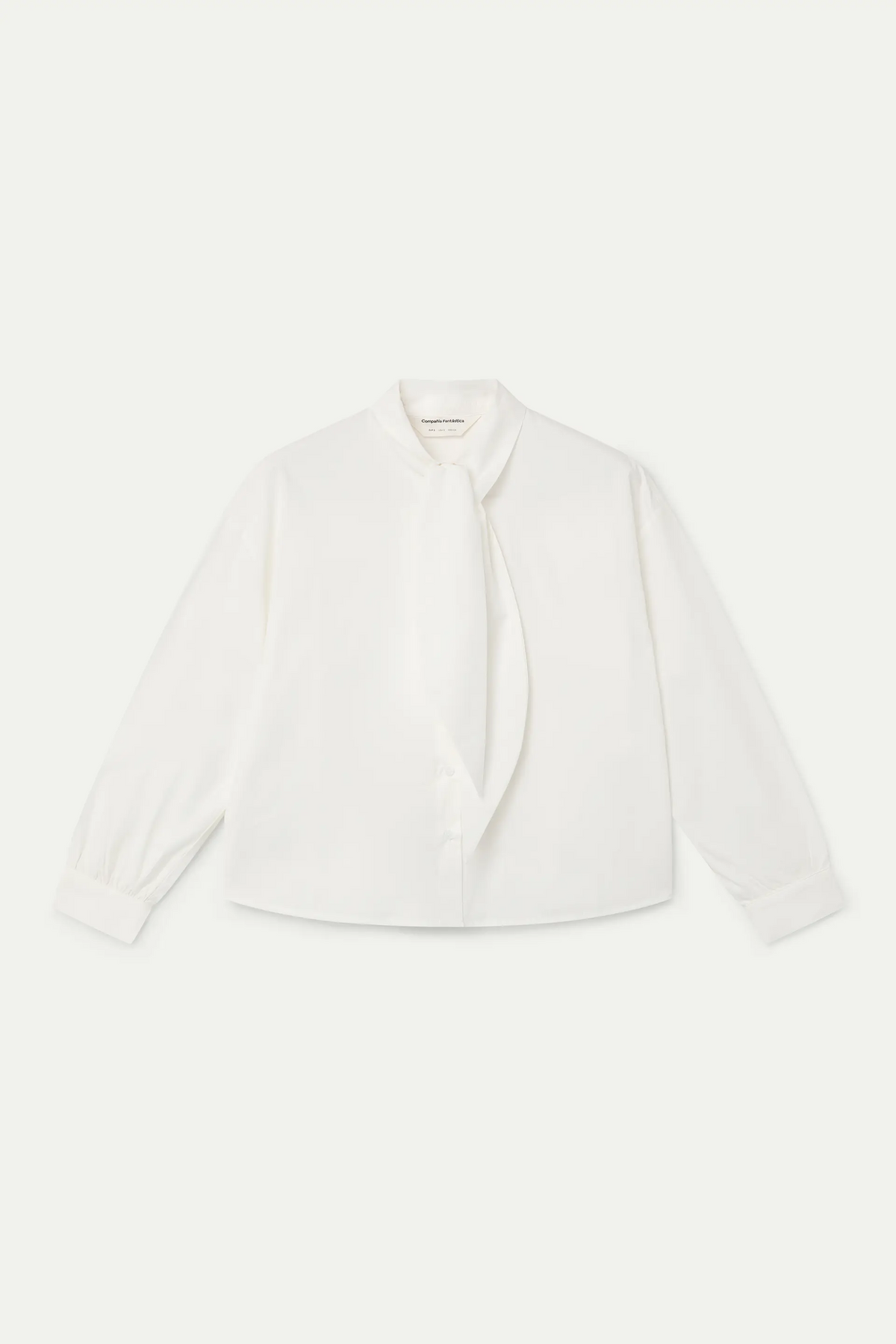 100% cotton shirt with oversized bow