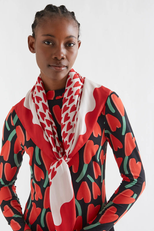 Cyclamen print scarf