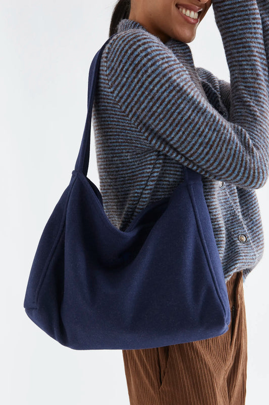 Navy blue shoulder bag CF logo