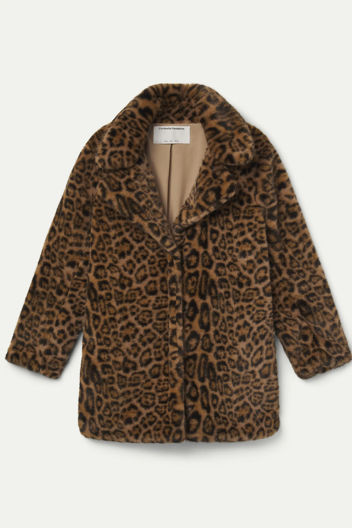 Abrigo con estampado de animal print
