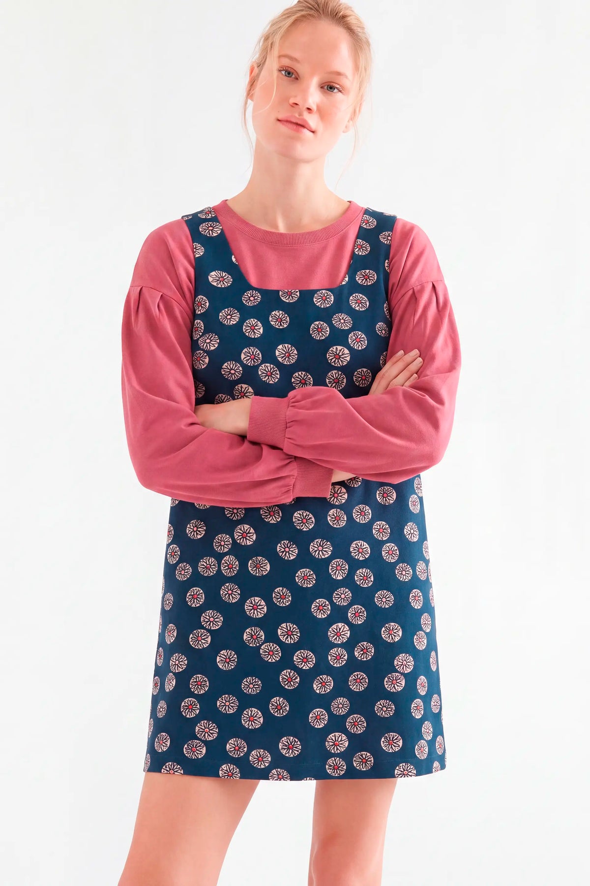 Short Carthamus print dress