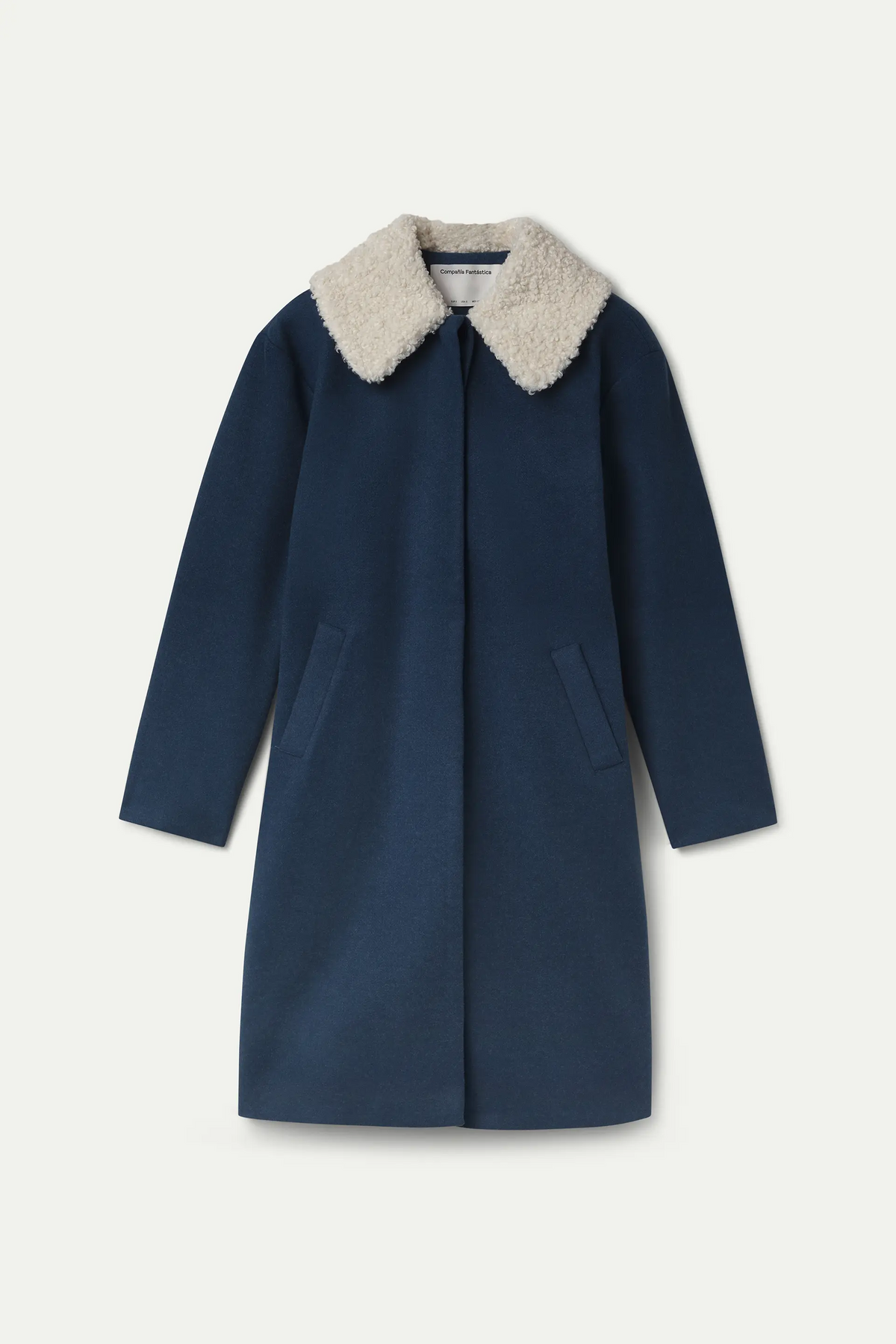 Blue coat with sherpa lining
