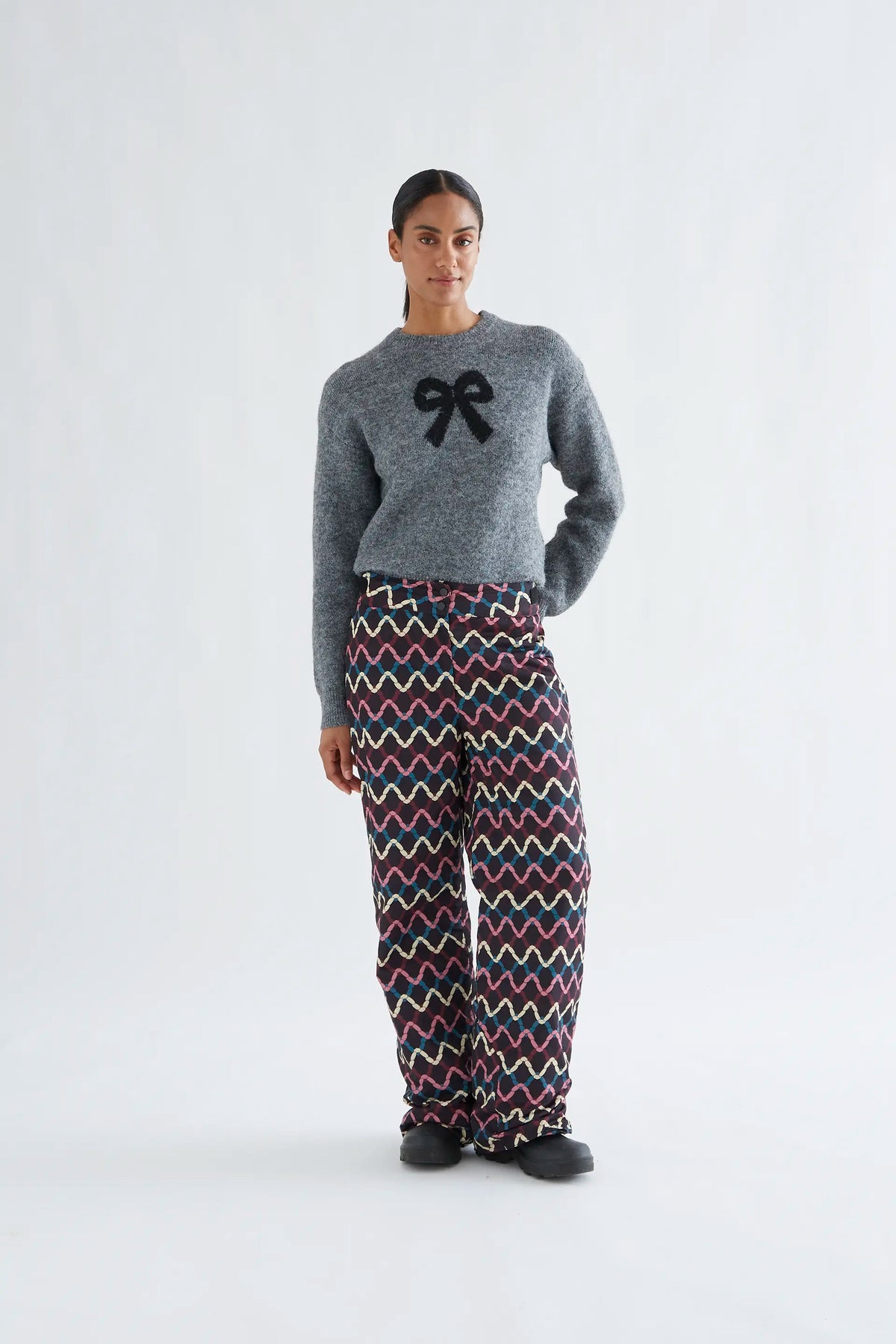 Skein print trousers