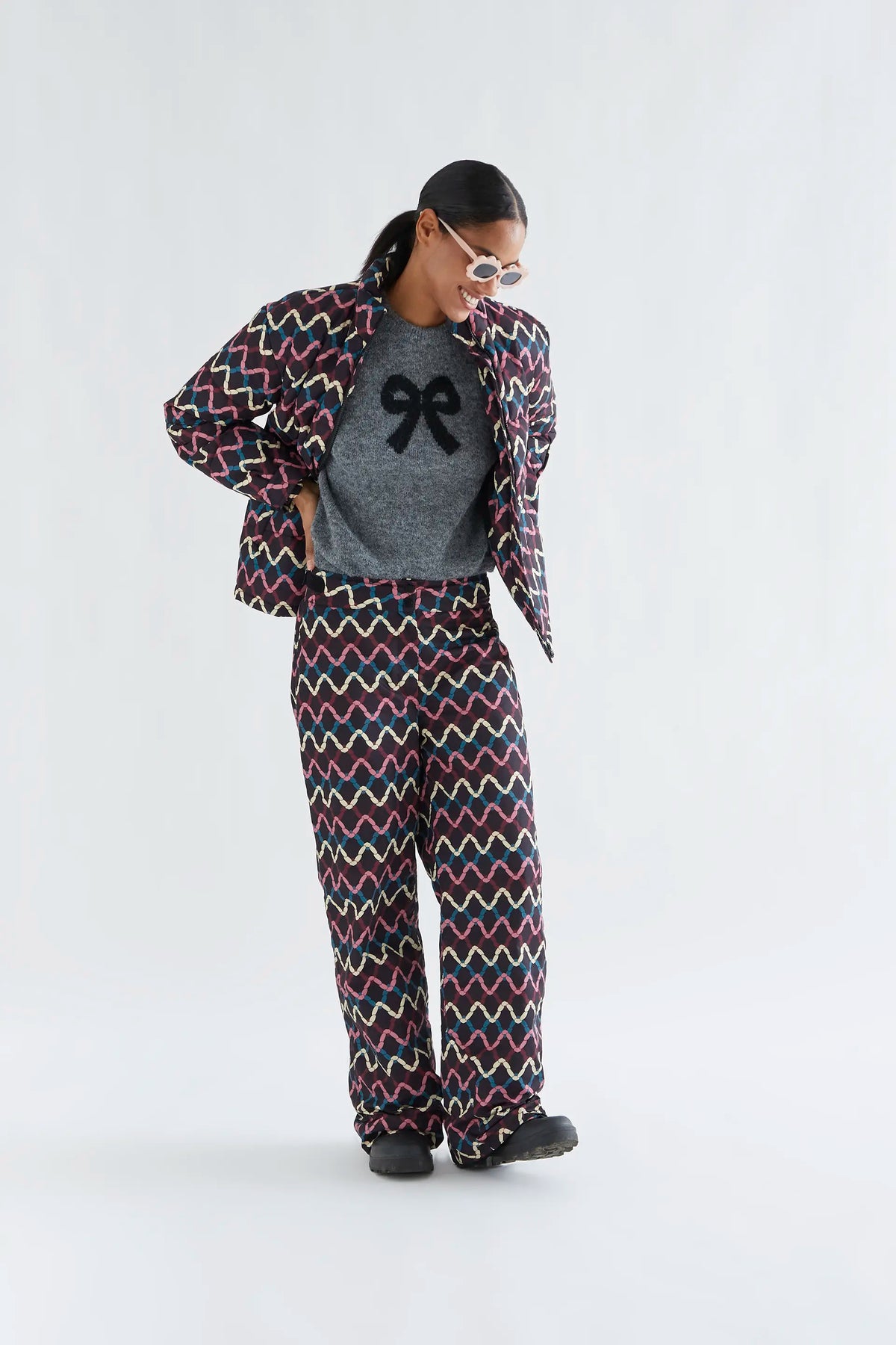 Skein print trousers