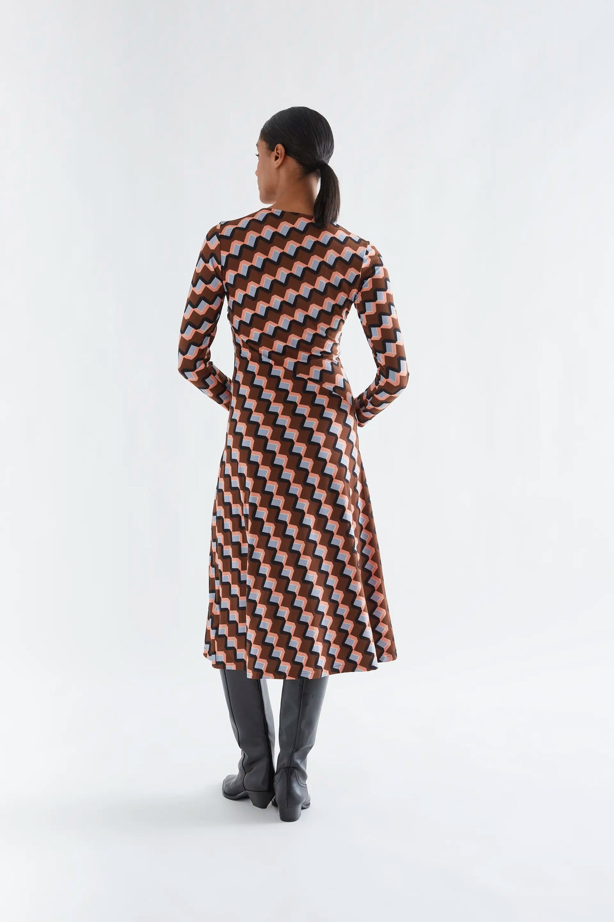 Vestido midi con estampado Scala