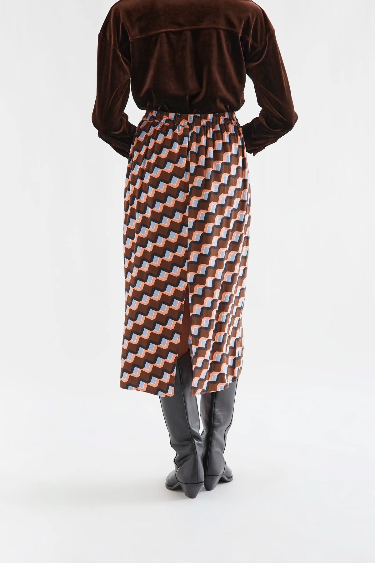 Falda midi con estampado Scala