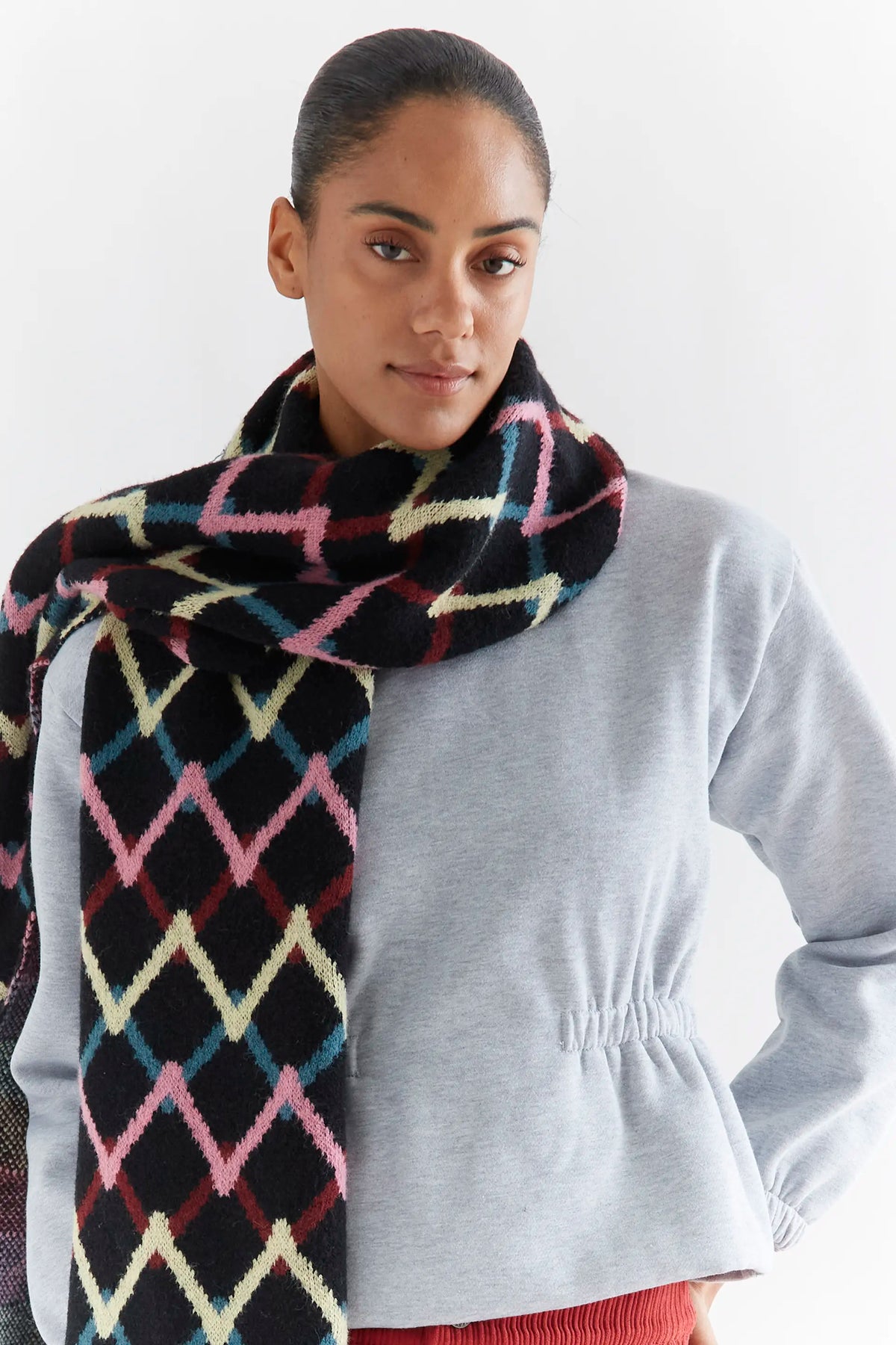 Felpa basica in misto cotone grigio