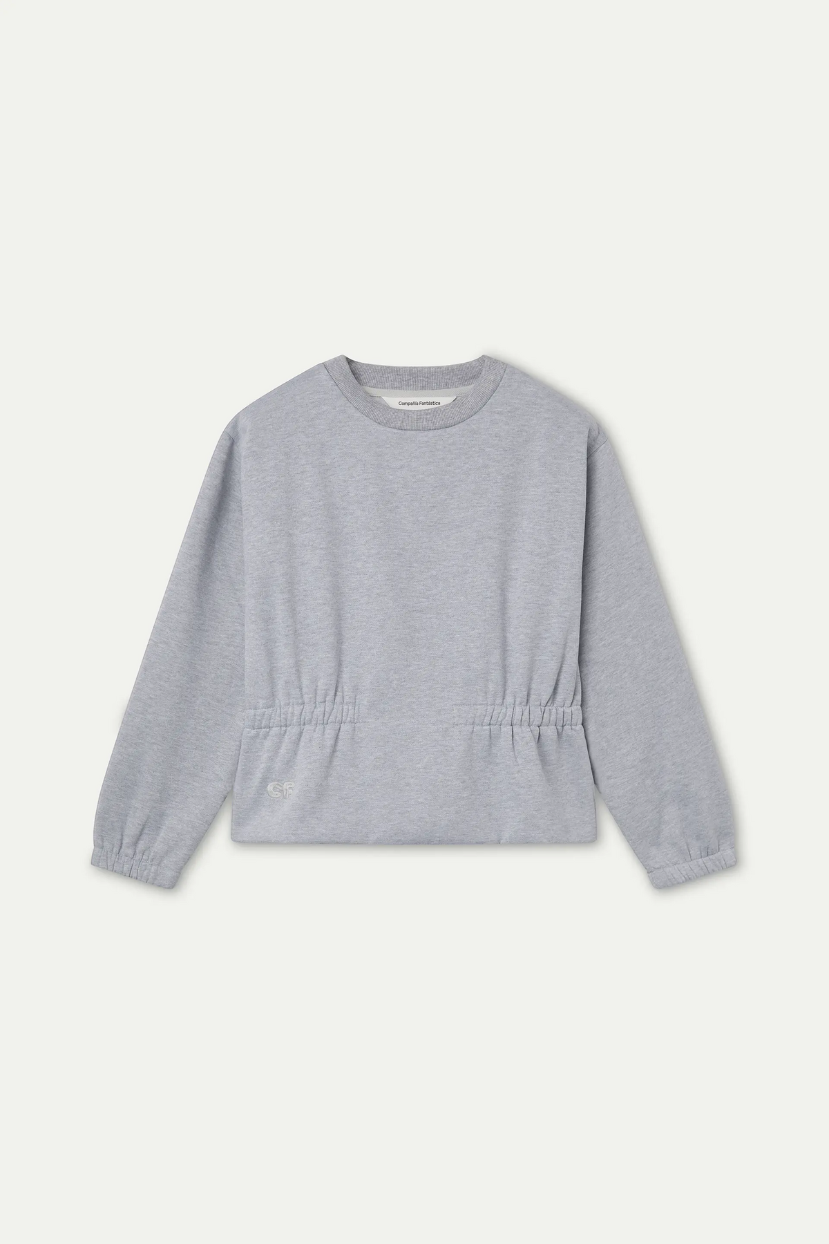 Felpa basica in misto cotone grigio
