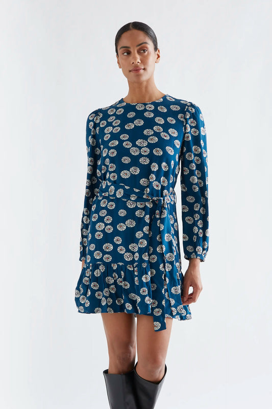 Short Carthamus print dress