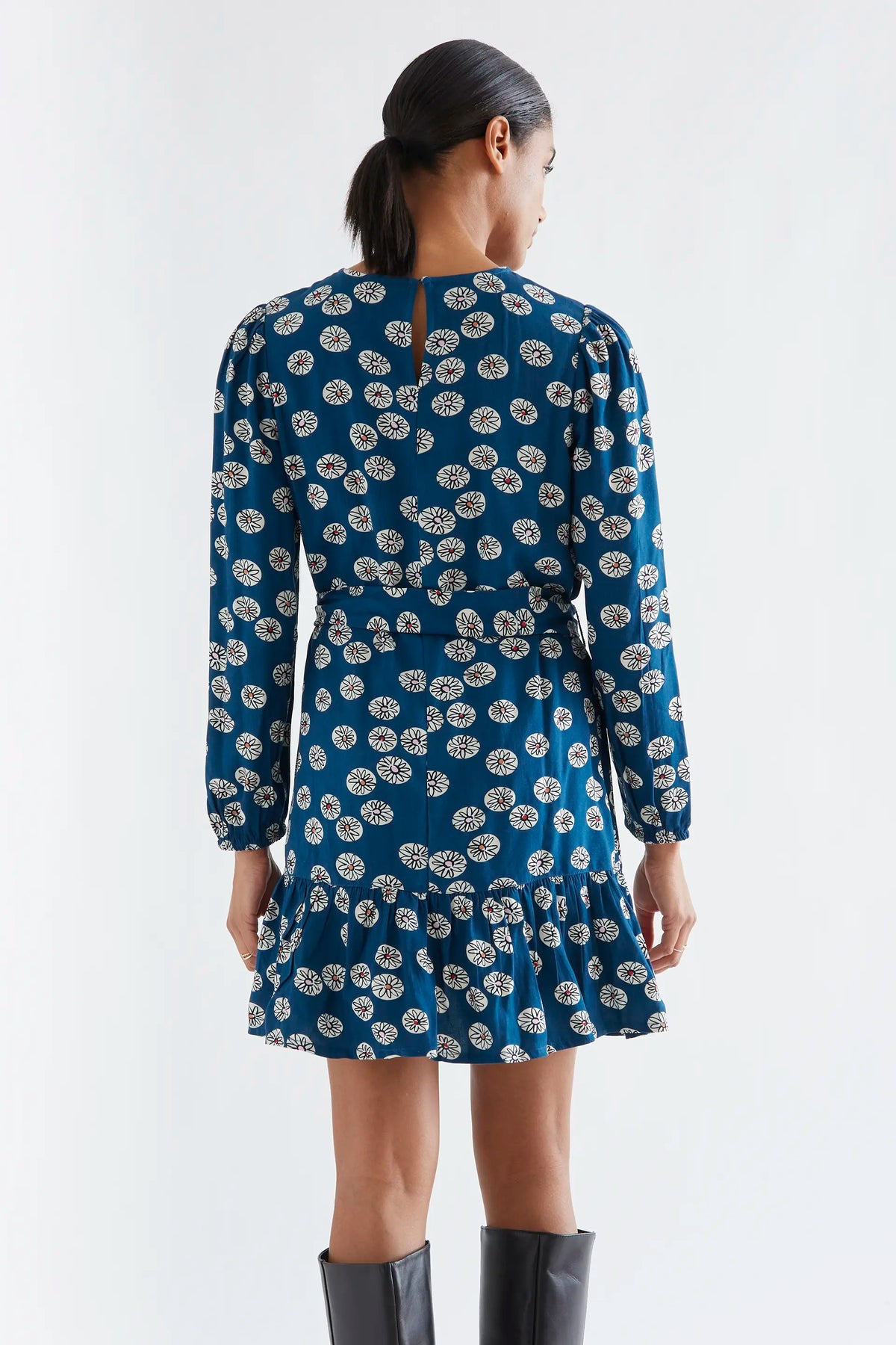 Short Carthamus print dress