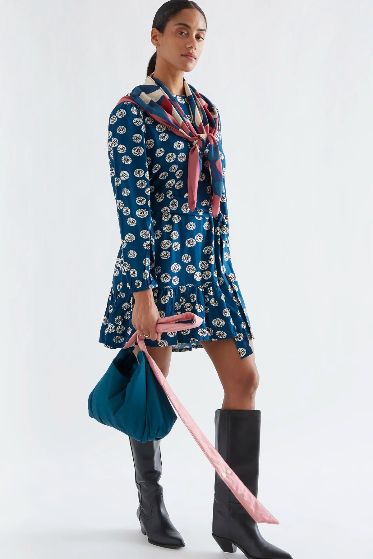 Short Carthamus print dress