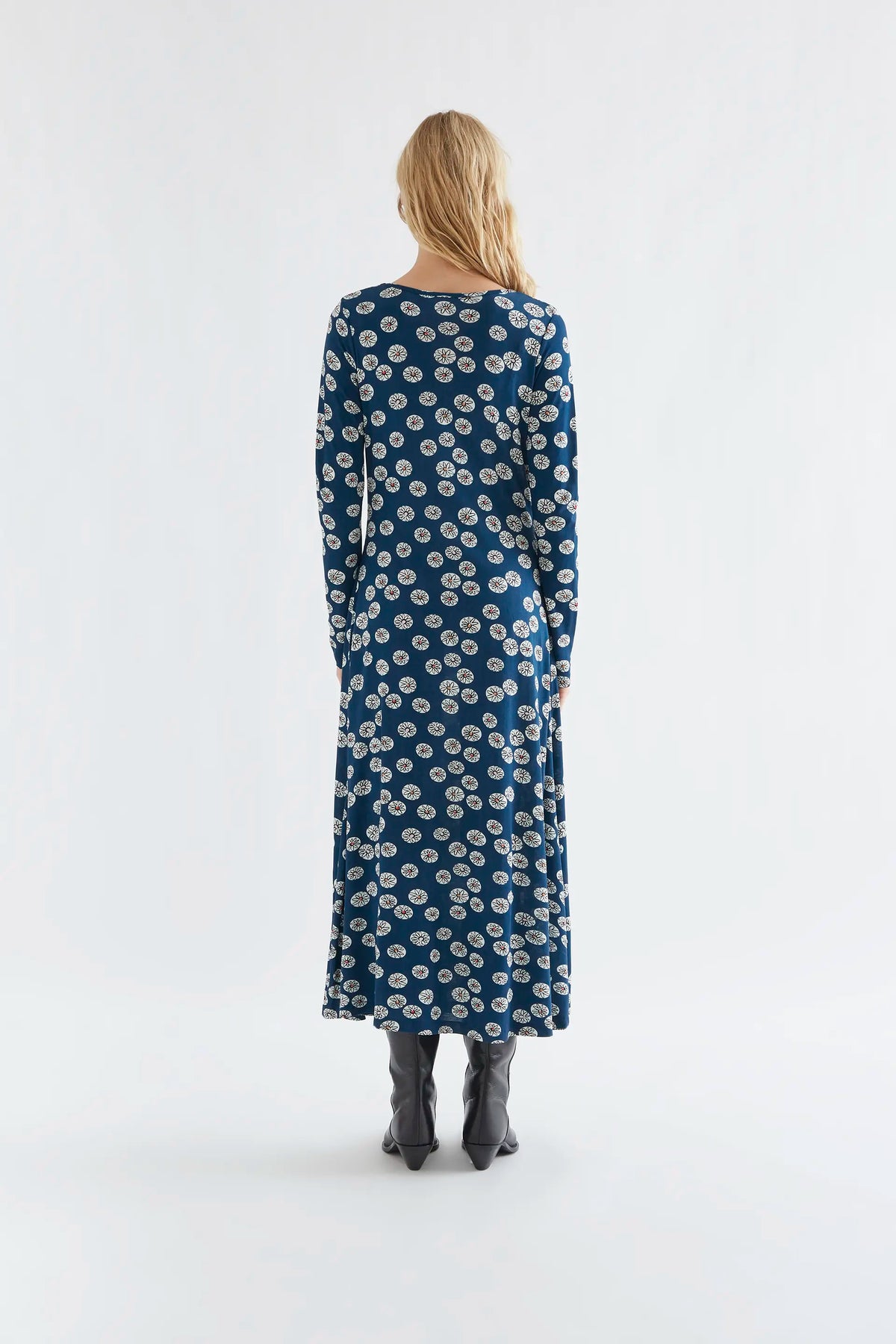 Carthamus print midi dress