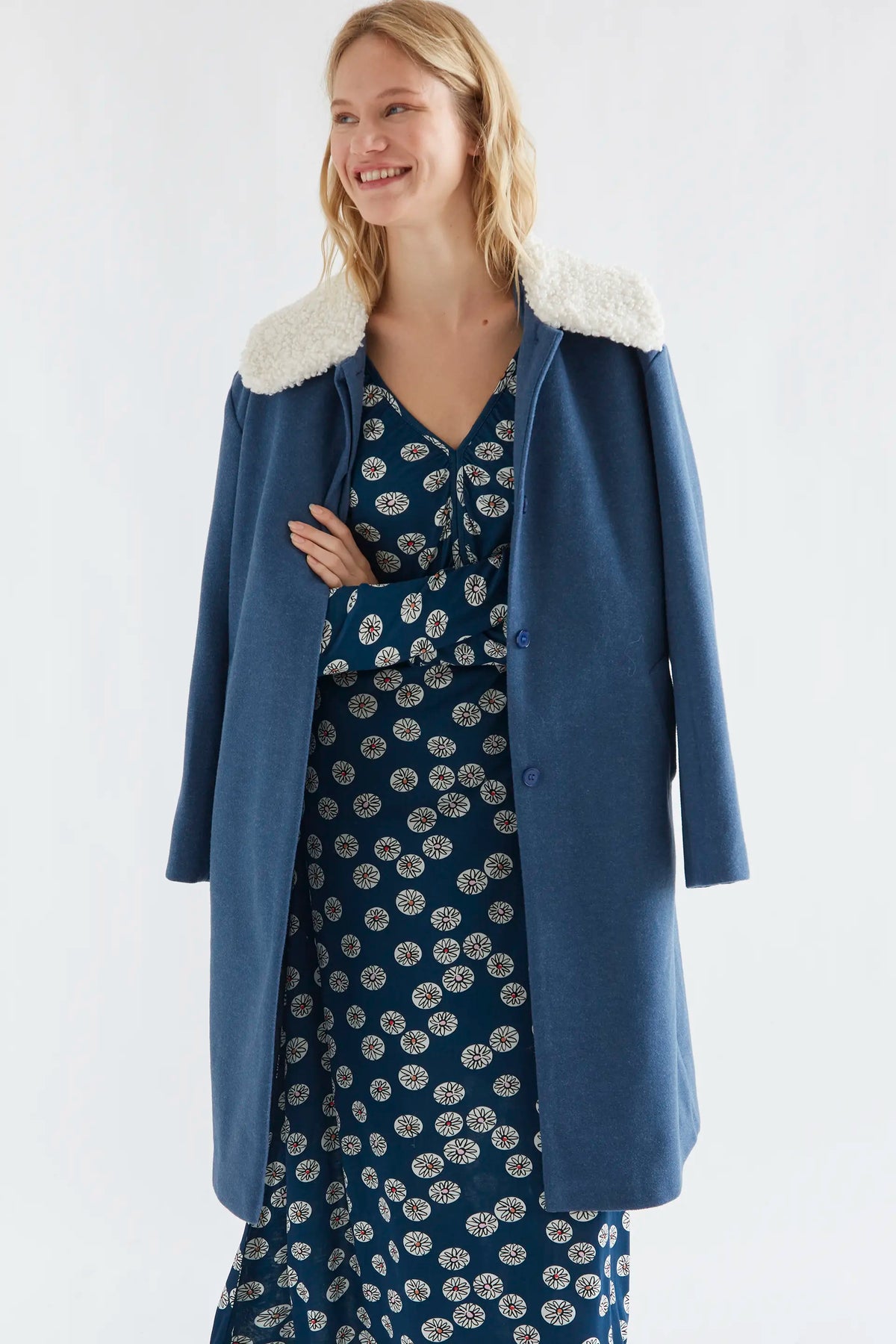Carthamus print midi dress