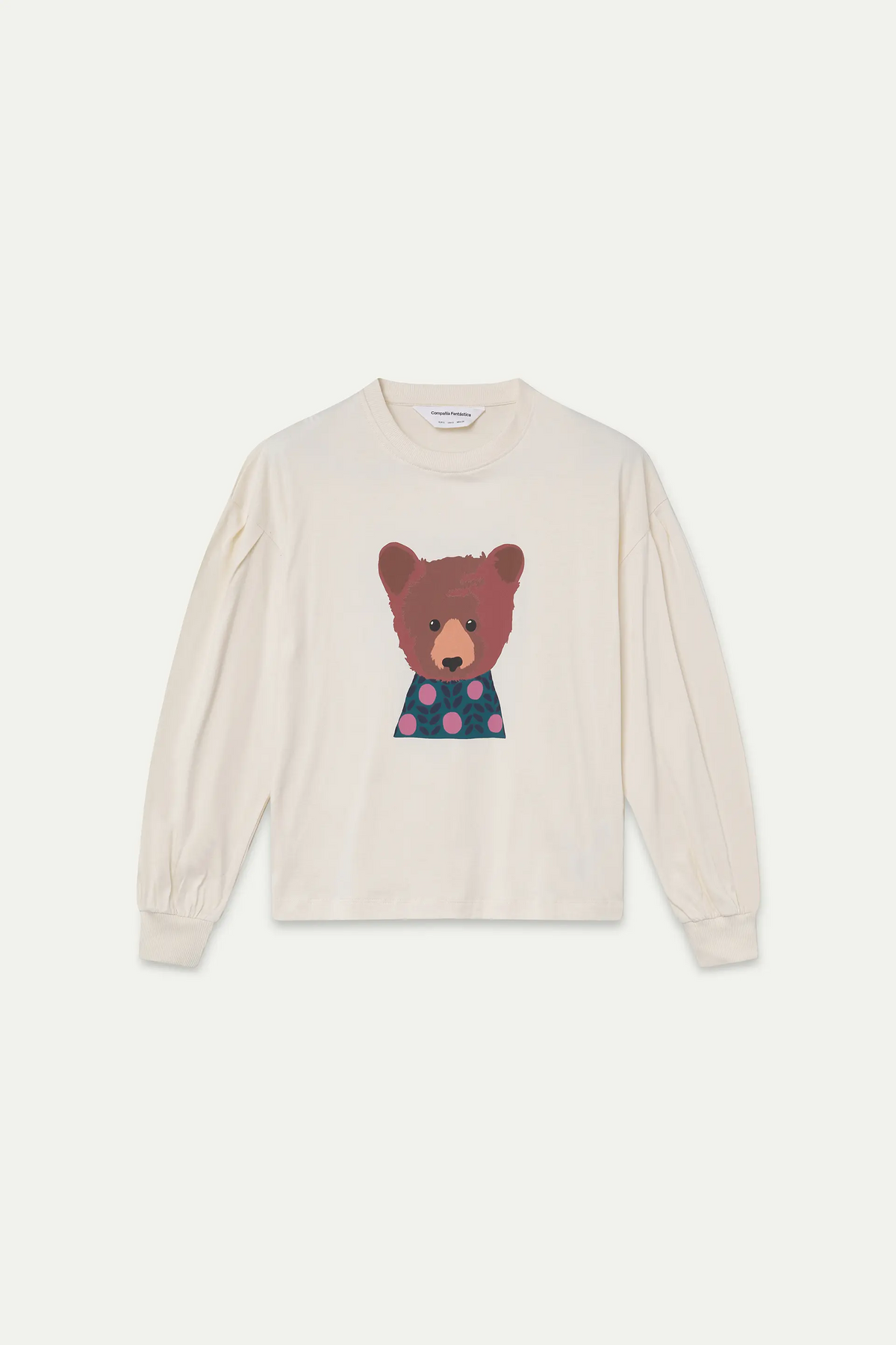 Off-white 100% cotton T-shirt with Bear print