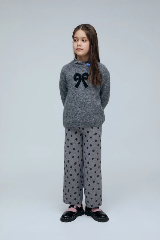 Jersey de niña con estampado maxi lazo