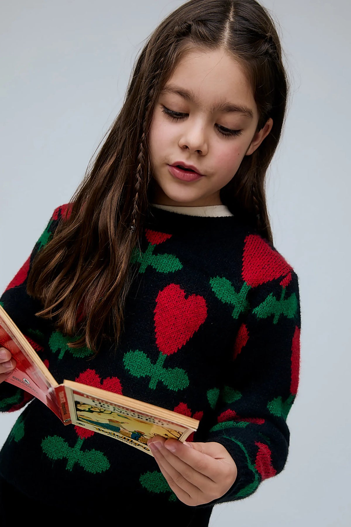 Jersey de niña con estampado Ciclamen
