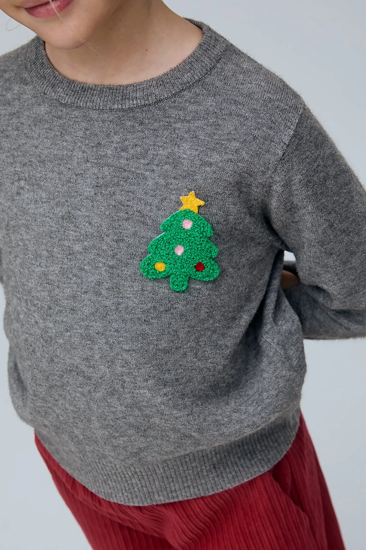 Jersey unisex con detalle de árbol de navidad
