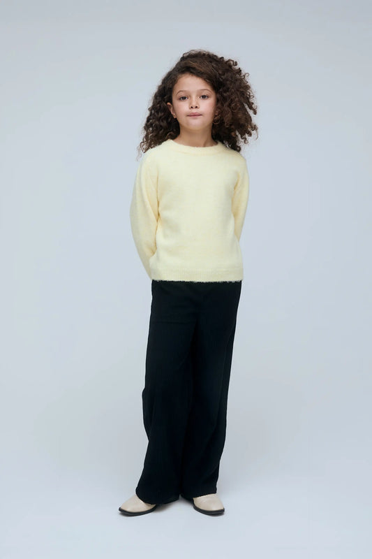 Pantalón 100% algodón pana negro de niña