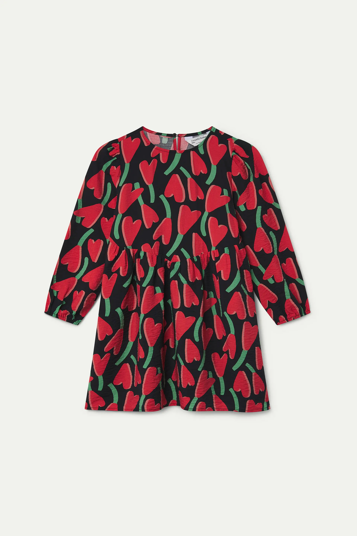 Vestido corto de niña con estampado Ciclamen