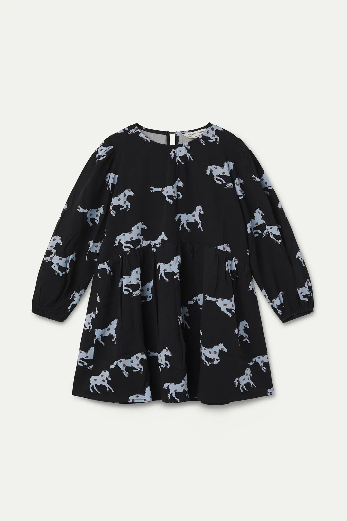 Vestido corto de niña con estampado Horse