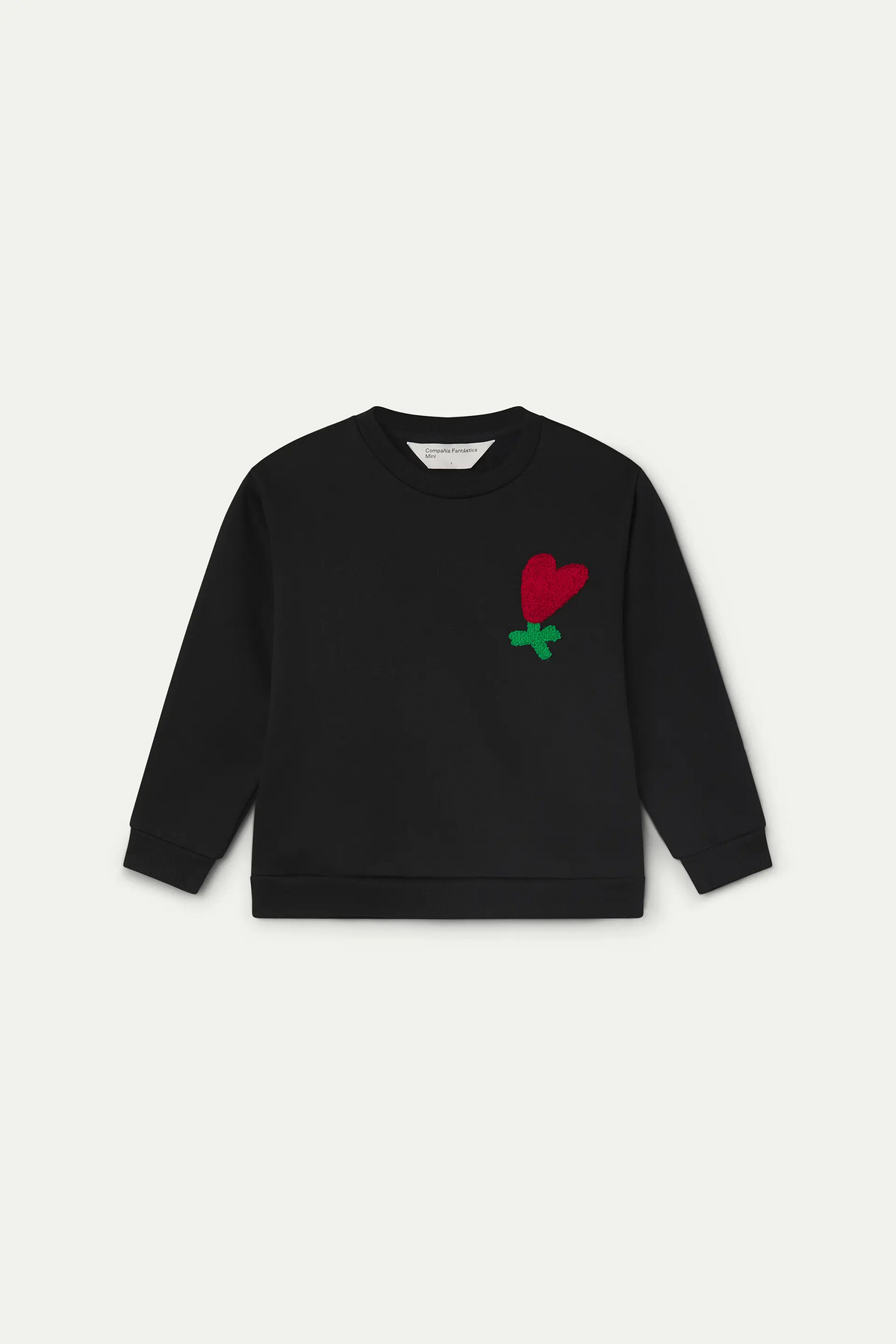 Girls' sweatshirt with cyclamen patch