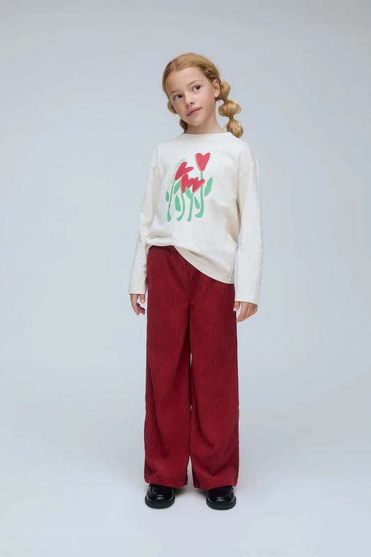 Camiseta 100% algodón de niña con estampado Ciclamen