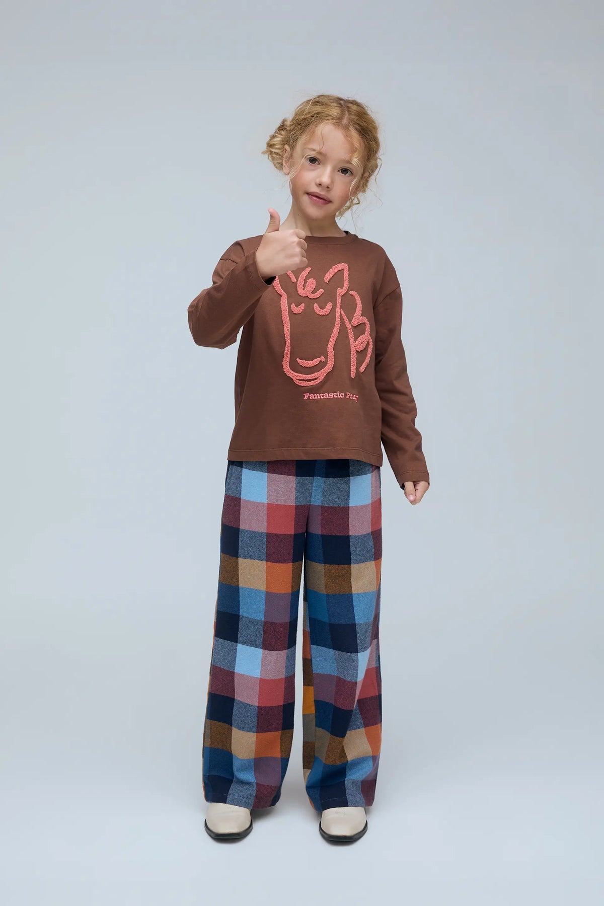 Camiseta 100% algodón  de niña con bordado  Fantastic Pony